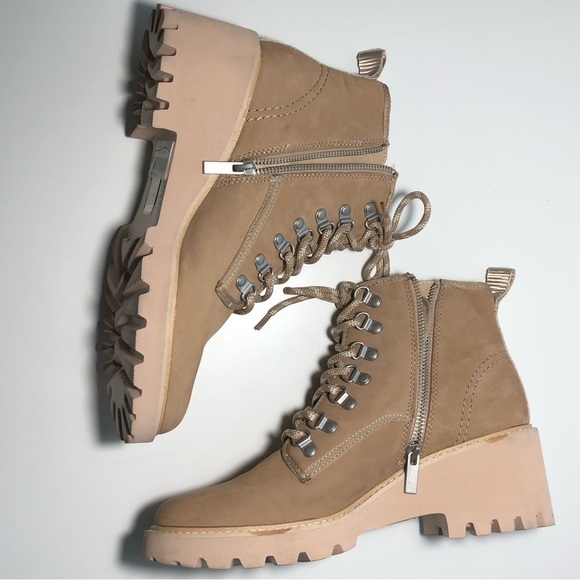 NEW Dolce Vita Utilitarian Huey Hiking Boot in Mushroom Nubuck size 10 - Picture 12 of 15